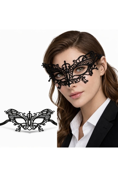 CT STONES Μαύρη δαντελένια βενετσιάνικη μάσκα για γυναίκες – Μάσκα για πάρτι ...