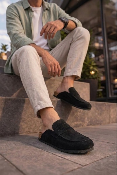 Zapatos Jy0456 Rayn Laceless Genuine Suede Leather Men's Casual Cork Sole Loa...