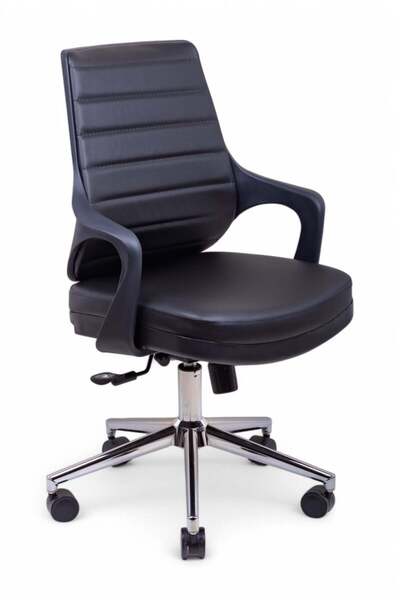 Herkese Mobilya Vinasa Black Deri Çalışma Koltuğu