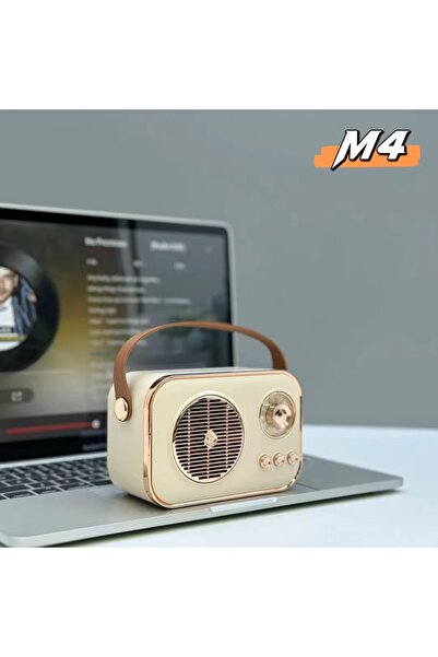 Mobilzone M4 Retro Nostaljik Taşınabilir Bluetooth Hoparlör - FM Radyo, USB &...