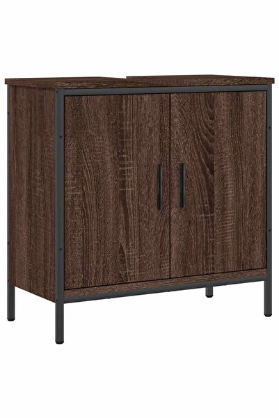vidaxl Dulap chiuvetă de baie, stejar maro, 60x30x60 cm lemn prelucrat