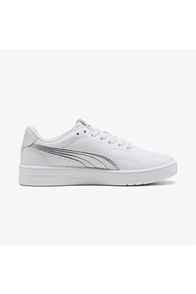 Puma Court Lally Metallic Whisper Kadın Beyaz Spor Ayakkabı