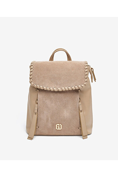 Greyder Kadın Bej Hakiki Deri Sırt Çantası 6Y2CN69839