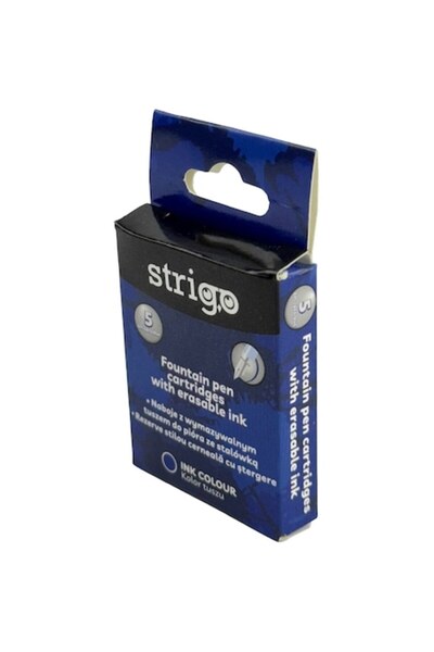 Strigo Pack of 3 Ink Refills with Erasable Ink Strigo, Blue, 5 Pieces/Set
