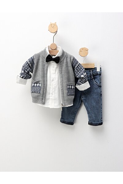 MiniKids Κομψό κοστούμι Ντέιβιντ, γκρι μοντέλο