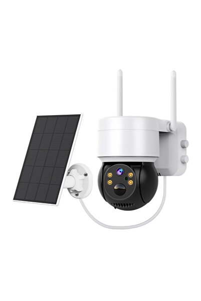 Tai Cameră de supraveghere cu panou solar 1080P 2MP, cu vedere nocturnă, zoom...