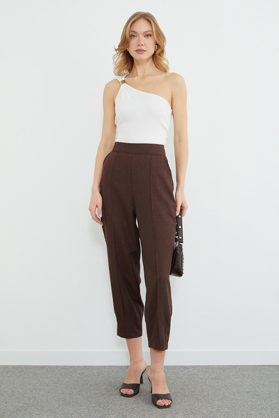 Fulla Moda Pantaloni Çimalı cu fermoar și pensă