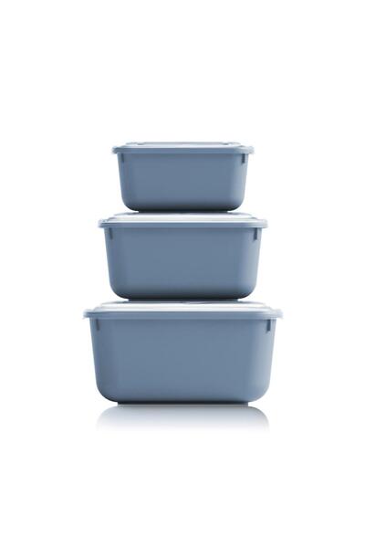 Soft Chef Blue Unisex Elegant Rectangular Smooth Lid Set Rectangular Model Co...