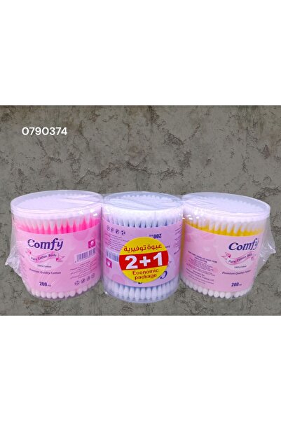 Comfy T200PPD (2+1) PLASTIC STICK COTTON BUD 200PC CAN