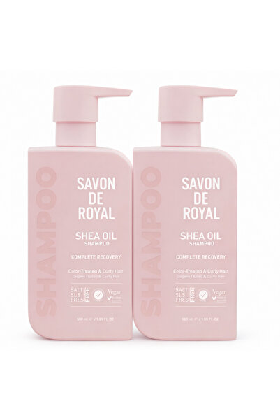 Savon De Royal Set 2 buc. Șampon Shea Oil pentru păr vopsit și creț, 500 ml