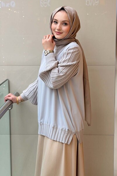 Ghisa Kolları Triko Kombinli Tunik