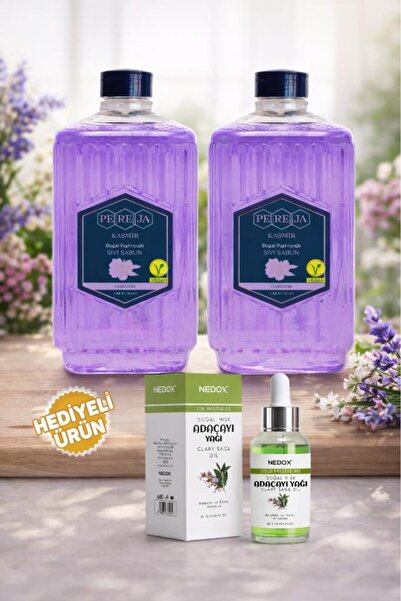 Pereja 2 Pieces of Cashmere Natural Olive Oil Liquid Soap 1500 ml