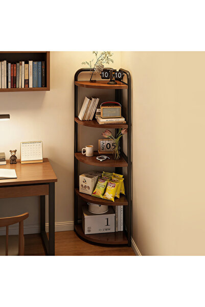 EqiEch Corner Bookshelf，Corner Storage Rack，Vintage Corner Bookcase，Home Deco...