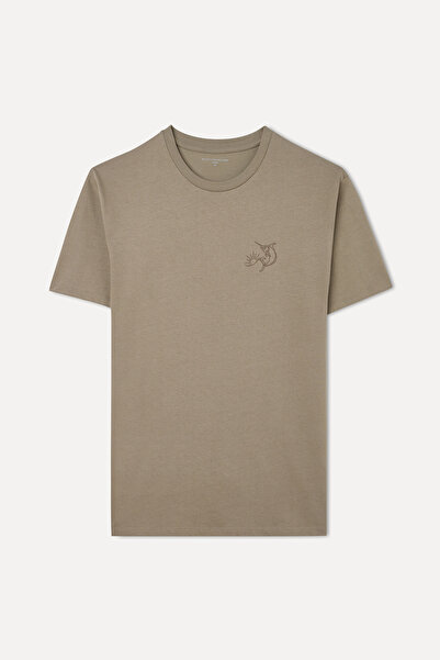 Mudo Loose Fit Crew Neck T-Shirt with Embroidered