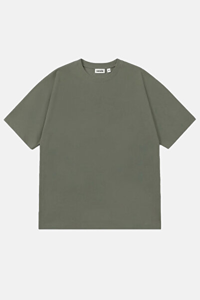 Vaneda Vany Erkek Regular Fit Bisiklet Yaka T-Shirt Haki
