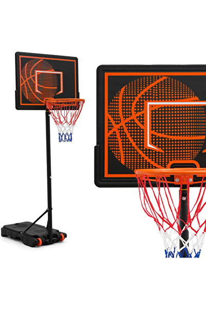 sharpdo حامل كرة سلة متحرك وقابل للرفع للشباب والكبار، إطار كرة سلة، مناسب لل...