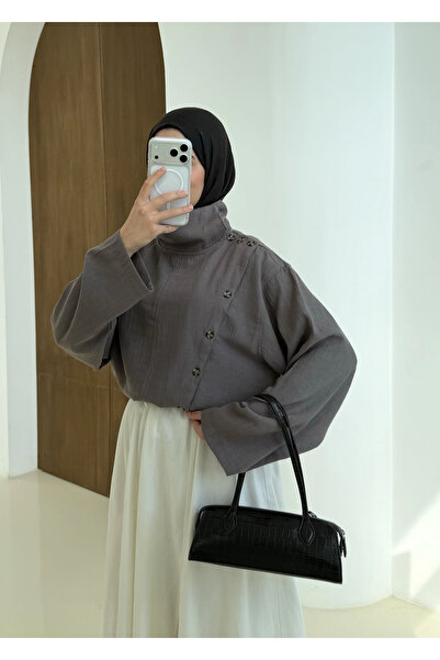 MODA AKSA 1272 YK DTY GÖMLEK KOYU VİZON