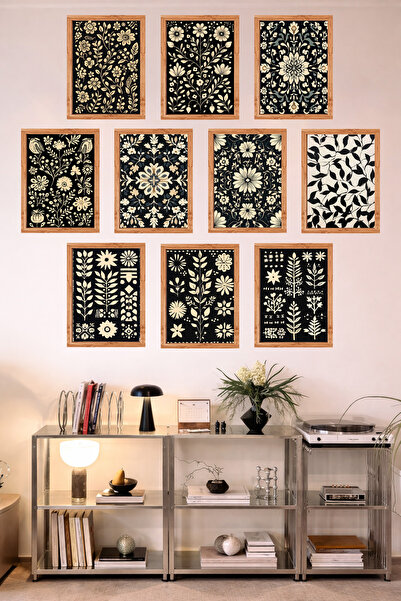 UNT 10-Frame Look Kitchen |   Modern |   Retro Wall Poster Painting Set – 15X...