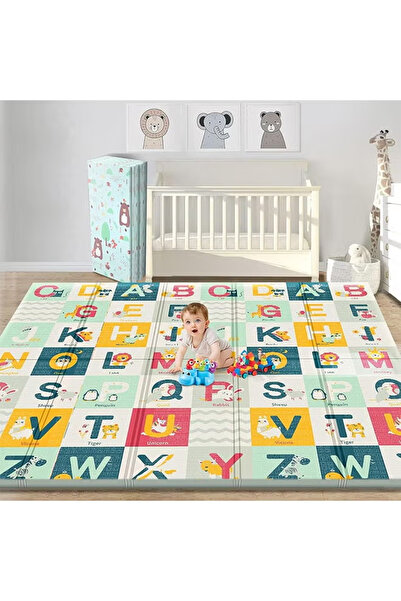 Beauenty سجادة لعب للأطفال، 180 * 160 سم، سجادة لعب قابلة للطي للأطفال