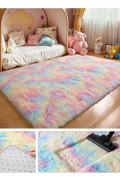 Generic Shag Soft Living Room And Bedroom Rug With Non-Slip Backing Plush Flu...
