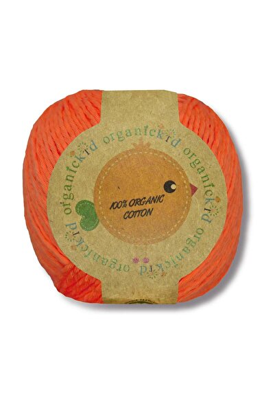 OrganicKid Organik Pamuk Amigurumi Punch 50 gr El Örgü İpi 315 Turuncu (Fiesta)