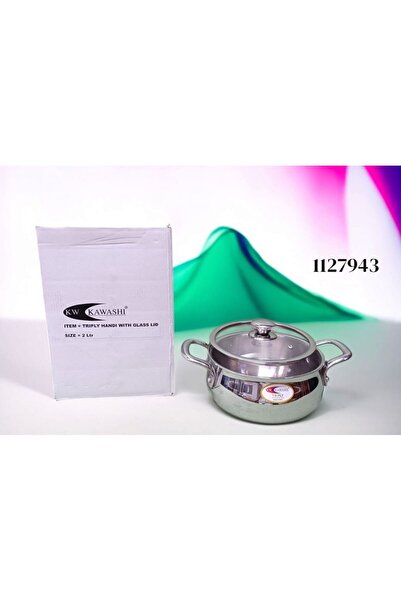 Kawashi تريبلي هاندي مع غطاء زجاجي عادي 2 لتر