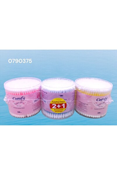 Comfy T300PPD (2+1) PLASTIC STICK COTTON BUD 300PC CAN