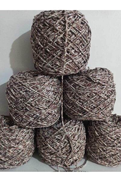 İPEK YÜN İPLİK DÜNYASI Macrame Knitting Yarn Cotton, Polyester (Ecru, Brown) ...