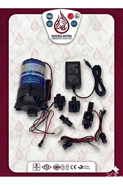 Su Arıtma Cihazı Pompa Seti - 75-100 GPD Booster Pompa ve Adaptör Takımı (Tam Se