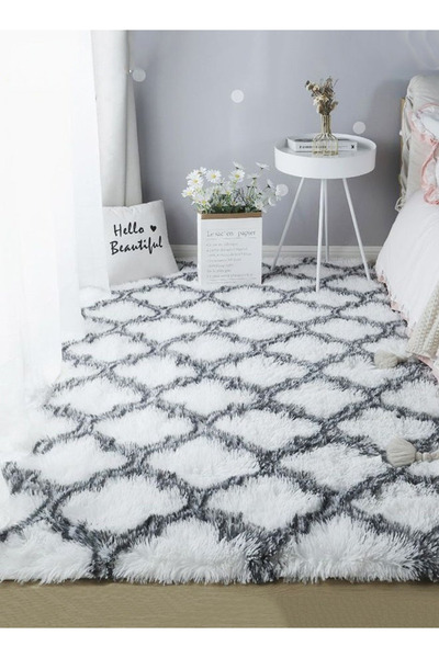 Generic Shag Soft Living Room And Bedroom Rug With Non-Slip Backing Plush Flu...