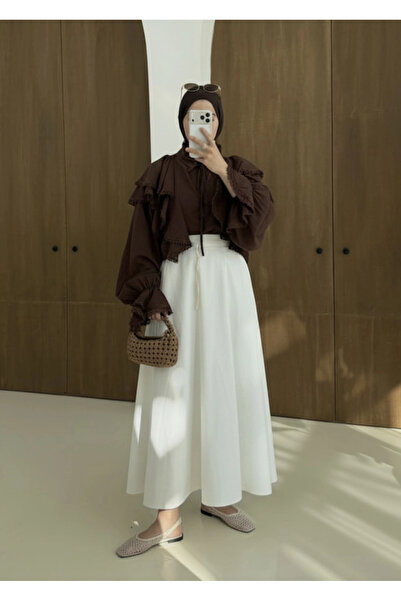 MODA AKSA FIRFIRLI GÖMLEK KAHVE