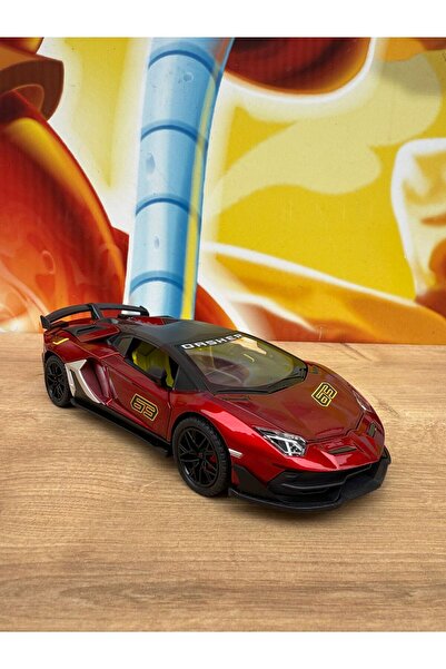 scntoys سيارة لامبورغيني أفينتادور SVJ نموذجية مصبوبة بالقالب، مع أضواء وصوت،...