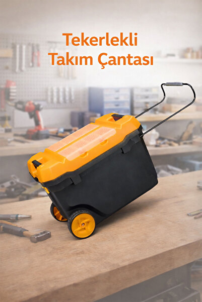 Badem10 Tekerlekli Metal Kilitli Ultra Büyük Takım Çantası Profesyonel Dayanı...