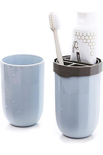 Arabest حافظة فرشاة أسنان محمولة 3 في 1، حامل تخزين بلاستيكي للتخييم والعمل