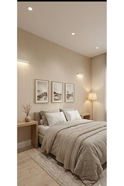 Oskar hasır desenli silinebilir duvar 5 metrekare