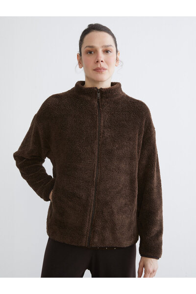 LC Waikiki Cardigan polar de damă cu guler tip pâlnie