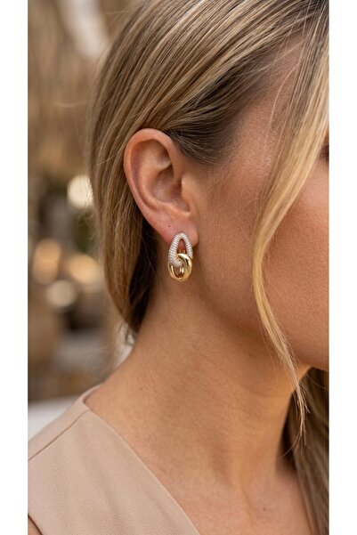 İNN JEWELLERY أقراط من الفولاذ 316L مقاومة للصدأ ومضادة للحساسية مع شكل زركون...