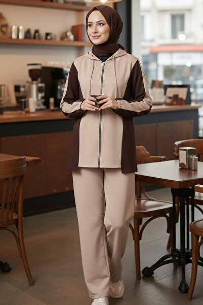 TOFİSA Γαρνιρισμένο Σετ Κρεμ Μοντάλ με Φερμουάρ - 1007-ΚΡΕΜ