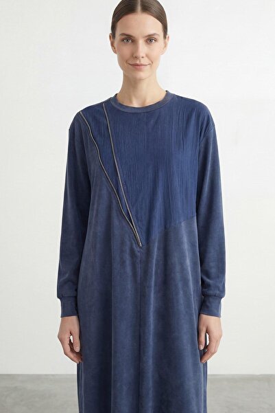 Puane Rochie lungă de damă cu fermoar 12686ELB