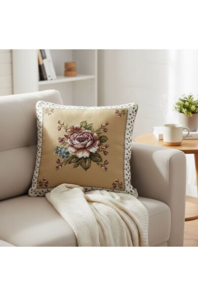 Yeshome Collection كارلا لورين - غطاء وسادة مزخرف بنمط ثنائي الاتجاه مقاس 45x45