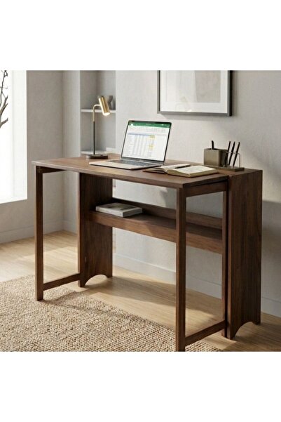 ka tasarım FoldWork Desk Katlanır Ahşap Masa Ceviz Rengi | Pratik ve Şık Çalı...