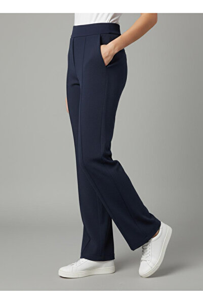 TOFİSA Παντελόνι Κρεπ με Κορδόνια και Τσέπες Ναυτικό Μπλε - 28167-ΝΑΥΤΙΚΟ ΜΠΛΕ