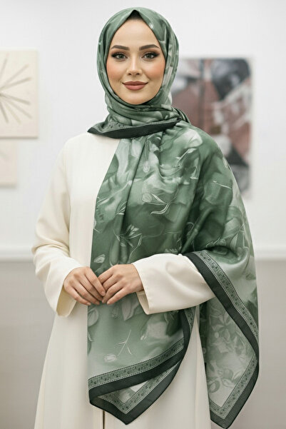 TOFİSA Soft Mist Series Cotton Shawl Green - 28188-Green