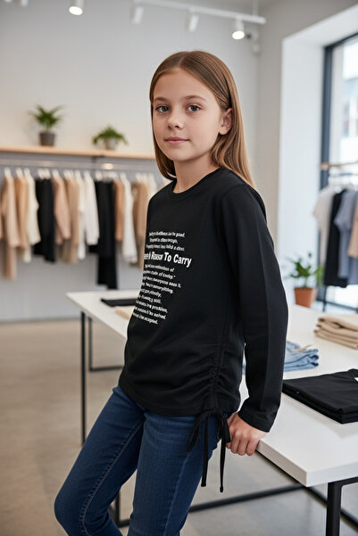 Minimoda Kids Devojčica, bluza sa vezanjem i printom