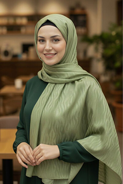 TOFİSA Σάλι Ζέβρα με σχέδιο από βαμβάκι Αϊρομπίν Ζακάρ Χακί - 28202-ΧΑΚΙ