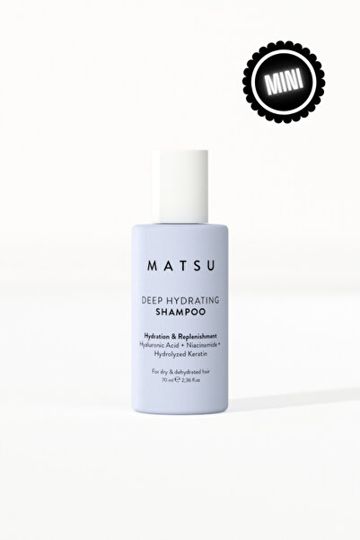 MATSU Deep Hydrating Nem Şampuanı 70 ml | Kuru & İnce Telli Saçlar Seyahat Boy