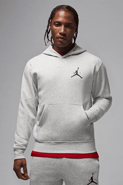 Nike Hanorac cu glugă pentru bărbați Jumpman Fleece Pullover, gri