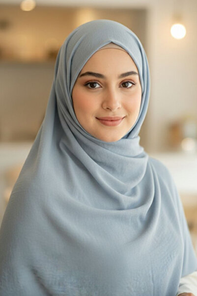 TOFİSA Cotton Voile Shawl Gray - 28245-Gri