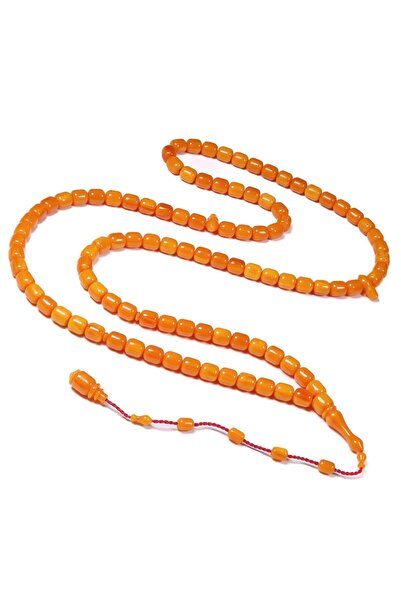 TESBİHKENTİ Special Craftsmanship Crimped Amber Prayer Rosary