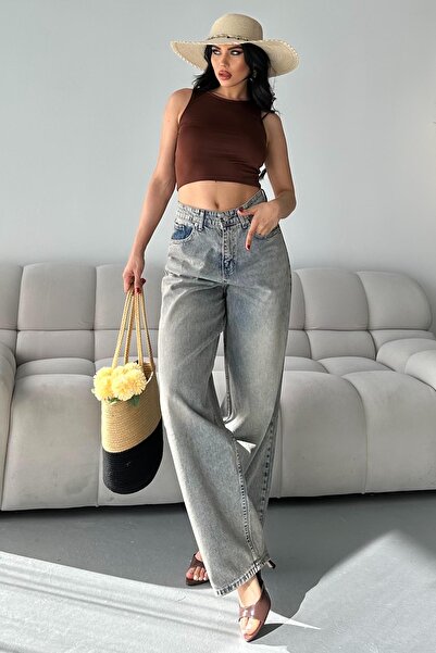 TOFİSA Baggy Jeans Tint-Brown - 28280-Tint-Brown